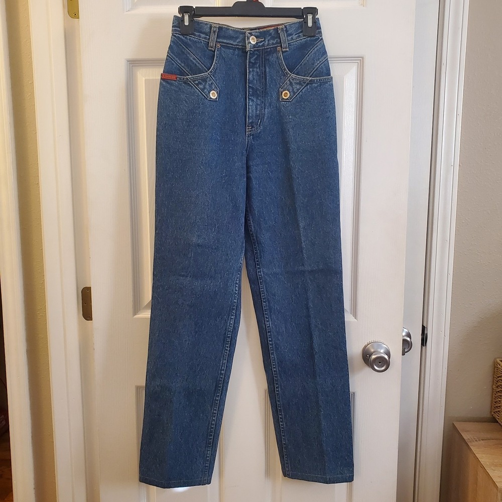 VTG Lawman Western World Class Denim High Rise Jeans Size 5 Rodeo Women Cowgirl